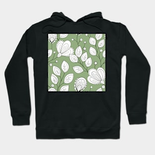 Spring Pattern with Floral Motifs Hoodie